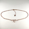 14K Rose Gold 9”-10" Open Heart Ankle Bracelet