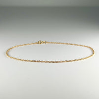 14K Yellow Gold 7" Light Rope Bracelet