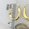 10K Yellow Gold Polished Oval Hoop Earrings
