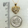 10K Yellow and White Gold Reversible Pendant w/ 10K Chain