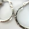 10K White Gold 3/4” Diamond Cut Hoop Earrings