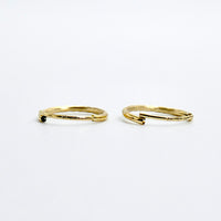 14K Yellow Gold 12mm Diamond Cut Hoop Earrings