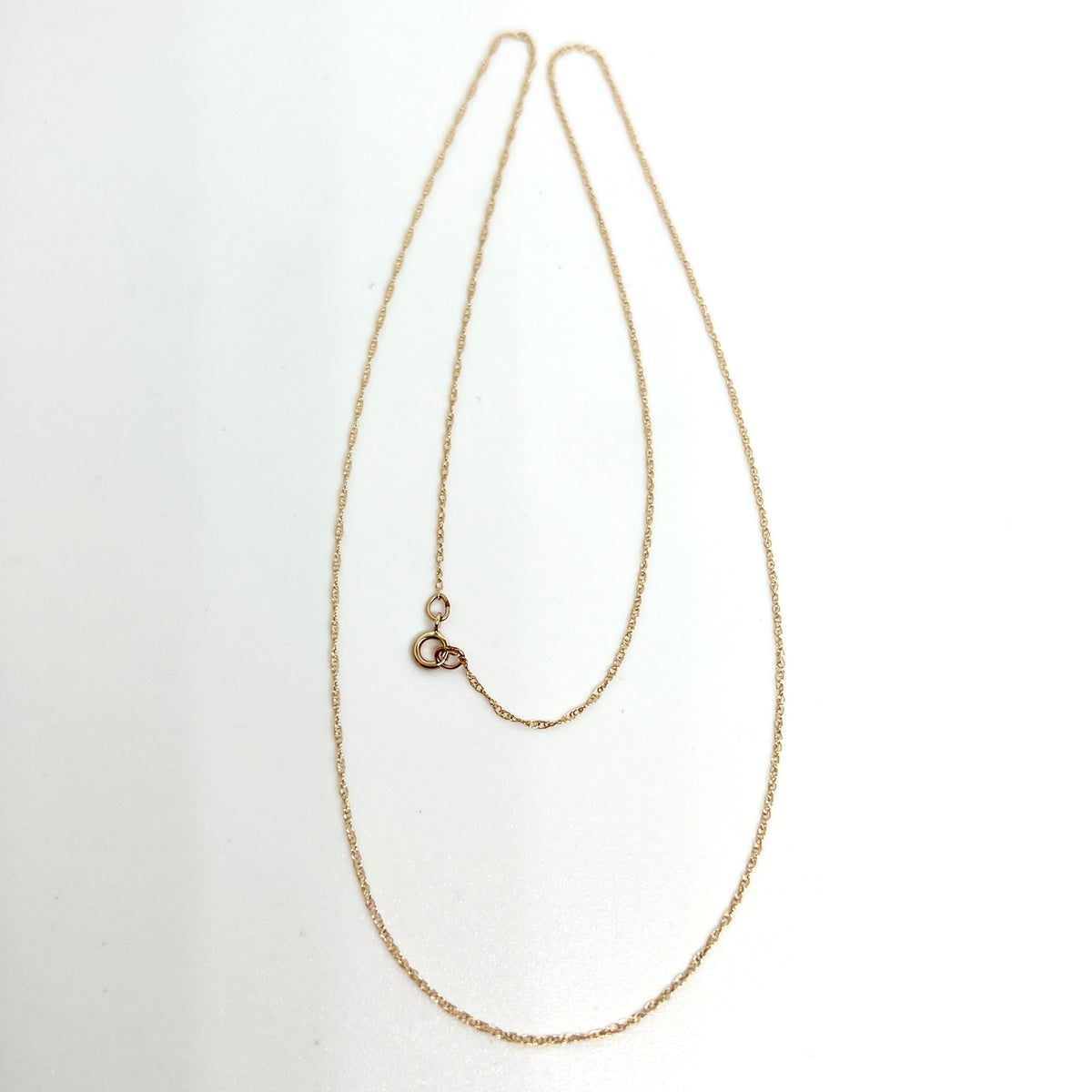 14K Yellow Gold 18” Light Rope Chain Necklace