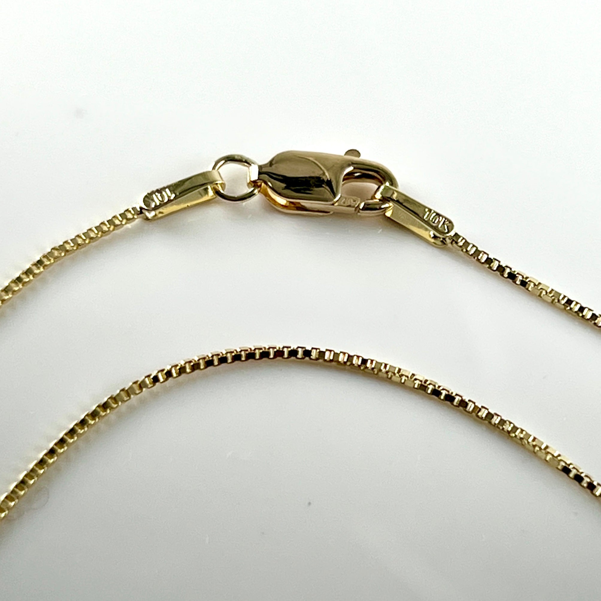 10K Yellow Gold 7" Box Link Chain Bracelet