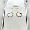 14K White Gold 12mm Small Hoop Earrings