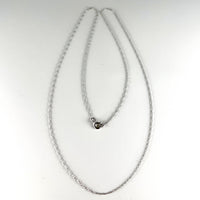 10K White Gold 20" Light Rope Chain Necklace
