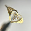 10K Yellow Gold Cubic Zirconia Heart Ring