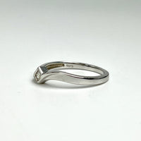 10K White Gold Princess Cut Solitaire Diamond Ring