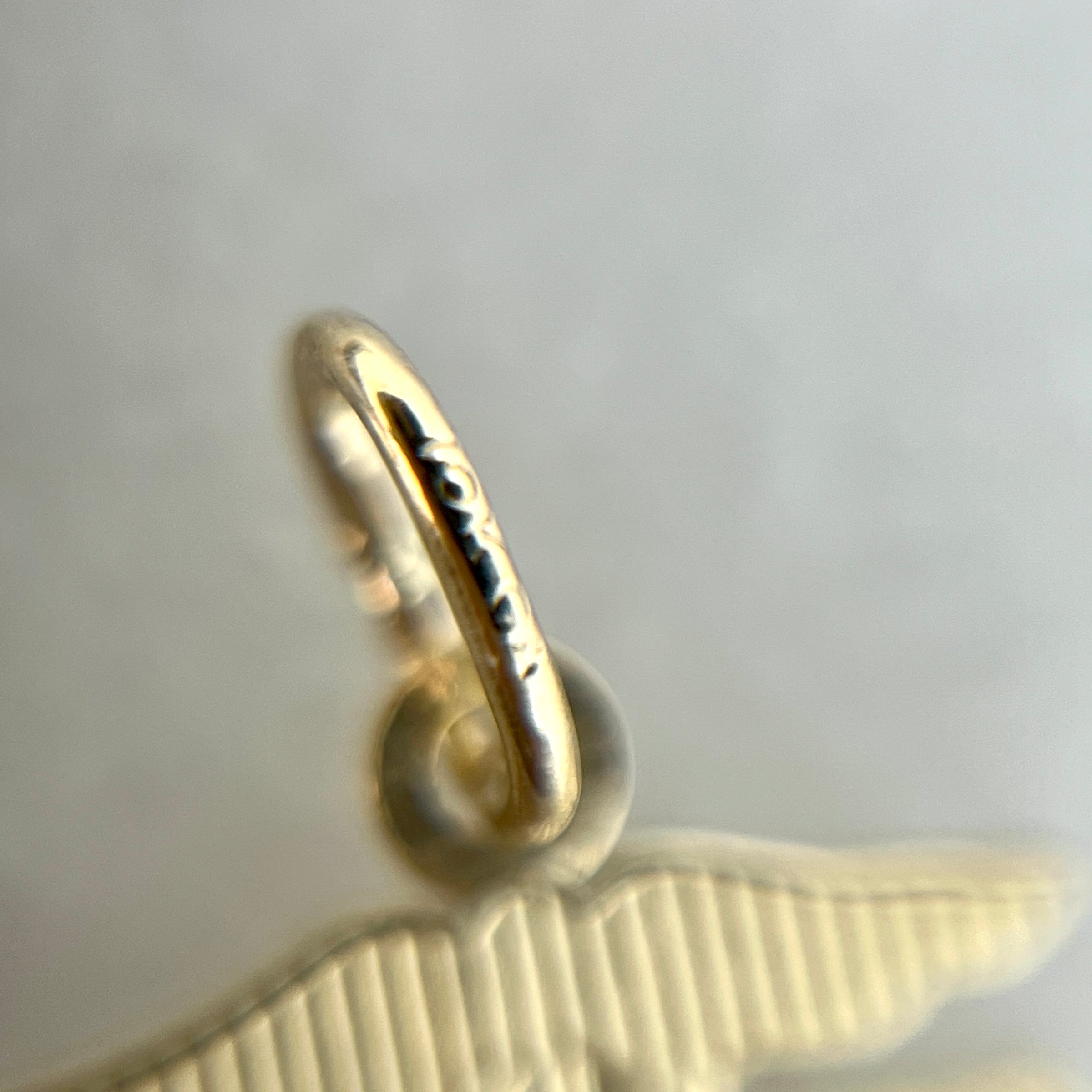 10K Yellow Gold 5/8” RN Caduceus Nurse Pendant