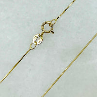 14K Yellow Gold 18" Box Link Chain Necklace