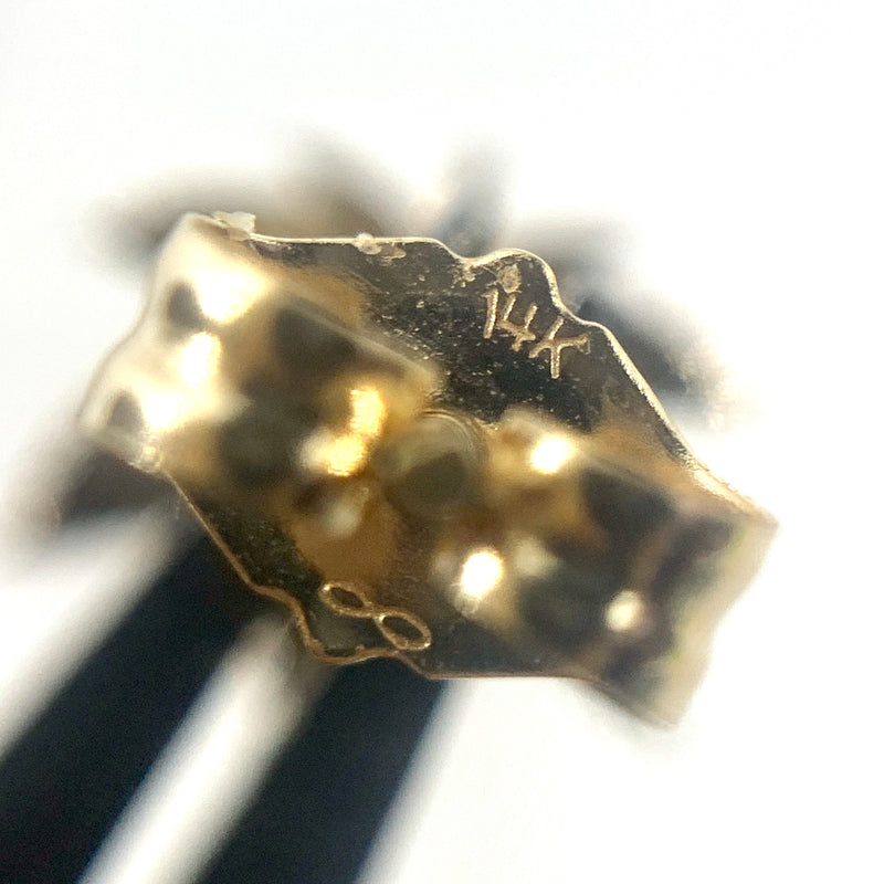 14K Yellow Gold 7.5mm Cannabis Stud Earrings