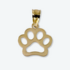 10K Yellow Gold 3/4” Dog or Cat Paw Pendant